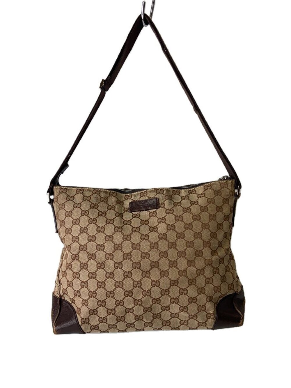 Gucci Shoulder Bag GG Canvas Beige Tan All over